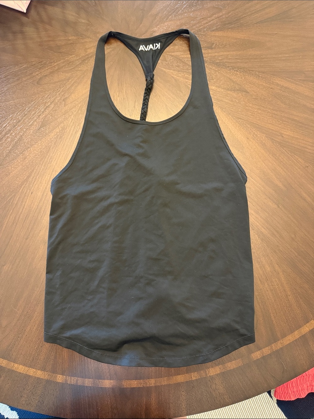 KIAVA Black Braided Racerback Tank Top